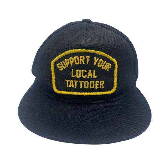 Dixxon Flannel Co Hat Snapback Black Support Your Local Tattoer Patch Tattoo - Picture 1 of 7